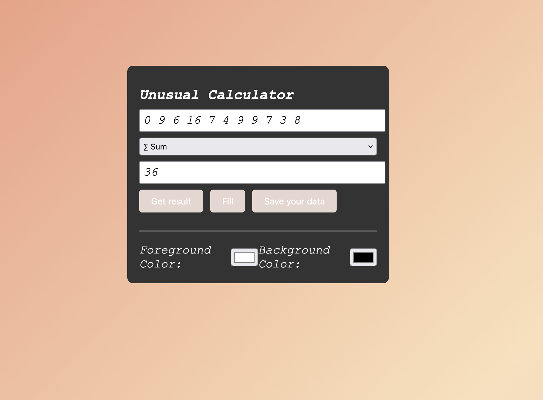 Web Calculator